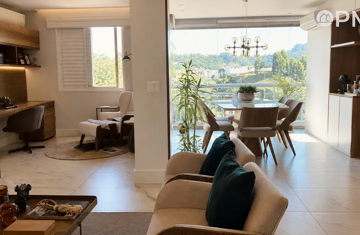 Apartamento de 124m² com 3 dorms no Paisagem Tamboré
