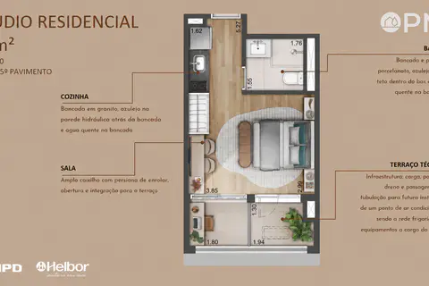 Studios 27m² no ROYA Perdizes - foto 4