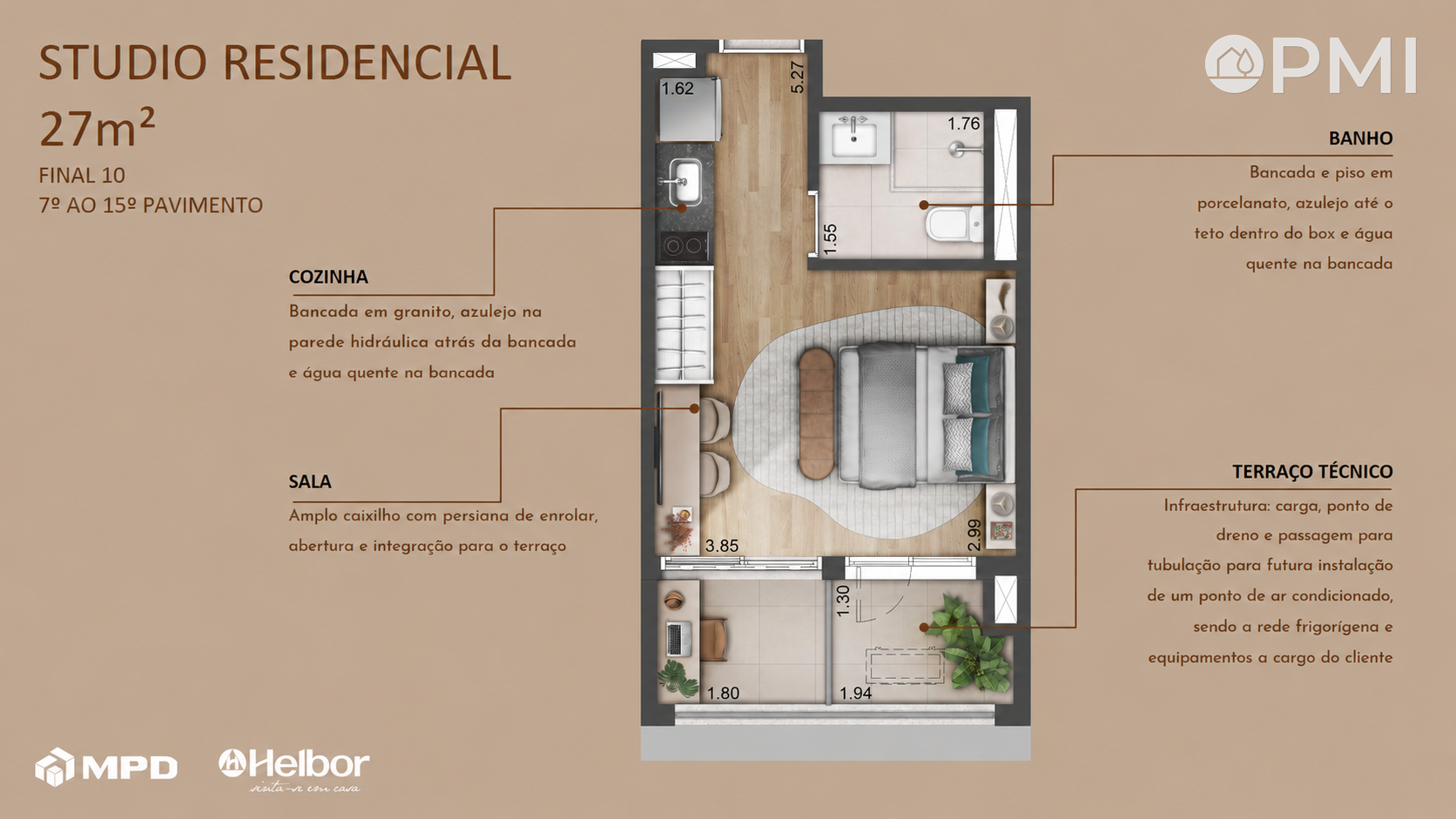 Studios 27m² no ROYA Perdizes - foto 4