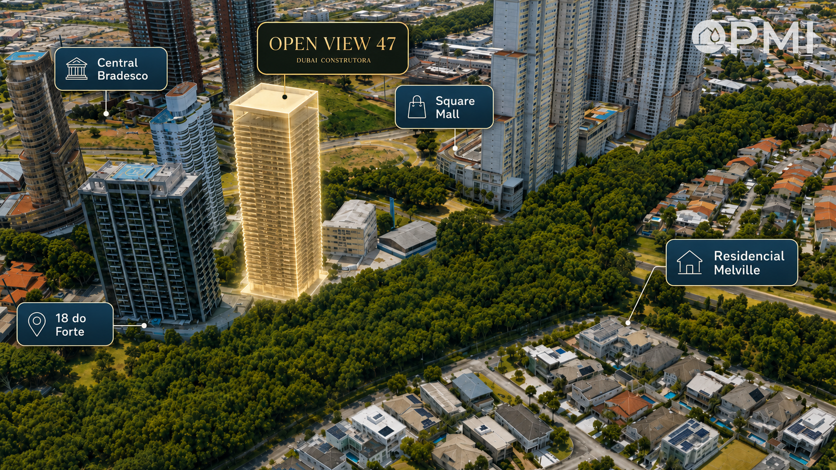 Open View 47 by Dubai: Apartamentos de 120m² 3 suítes no 18 do Forte em Alphaville - foto 3