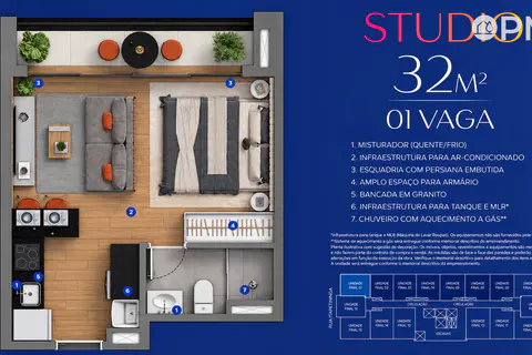 DUO Stay Residence: Studios para investir no eixo Mackenzie Alphaville - foto 5