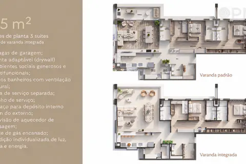 Apartamentos 113m² e 165m² DTQ Alameda ARQOS | Townhouses em Alphaville - Planta & Ambientes - foto 4
