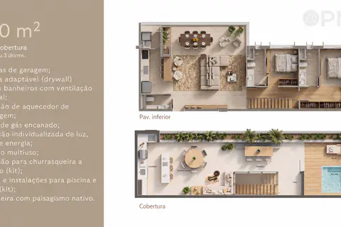 Apartamentos 113m² e 165m² DTQ Alameda ARQOS | Townhouses em Alphaville - Planta & Ambientes - foto 5
